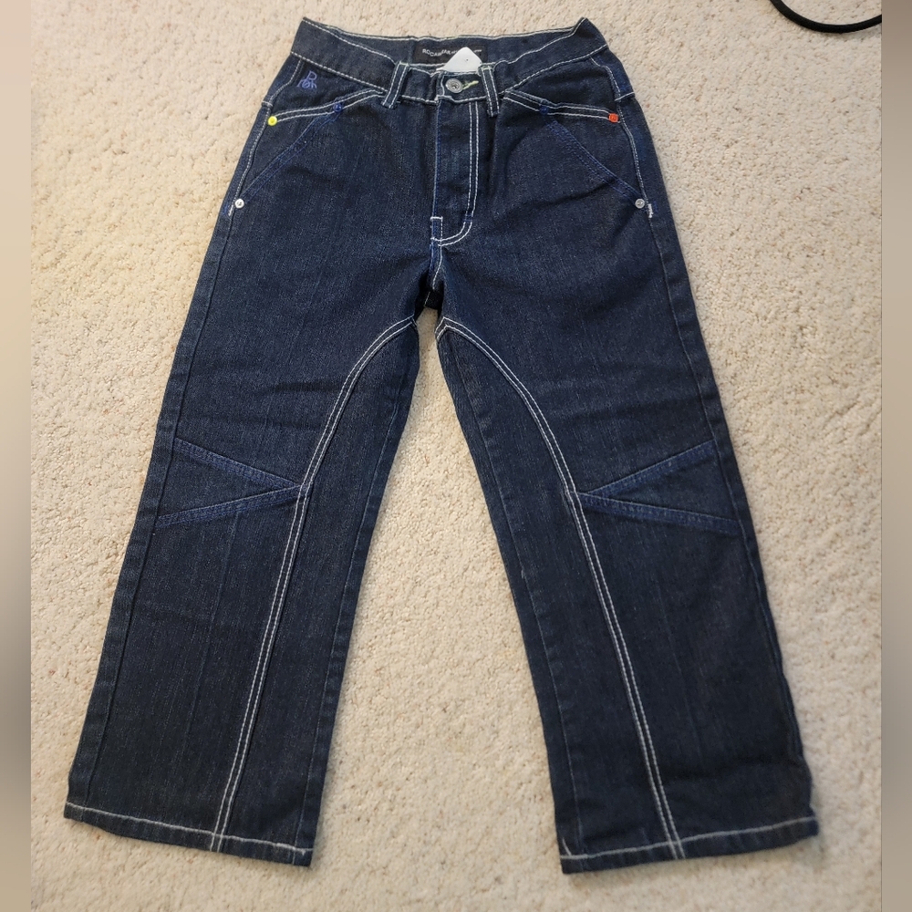 Y2K Rocawear Baggy Embroidered Denim Jeans Size 10  27